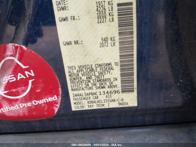 Photo 8 VIN: 1N4AL3AP6HC134696 - NISSAN ALTIMA 