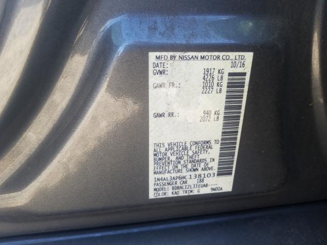 Photo 9 VIN: 1N4AL3AP6HC138103 - NISSAN ALTIMA 2.5 