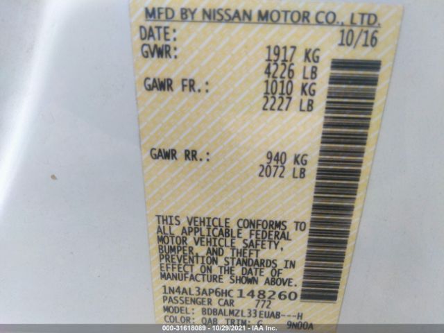 Photo 8 VIN: 1N4AL3AP6HC148260 - NISSAN ALTIMA 