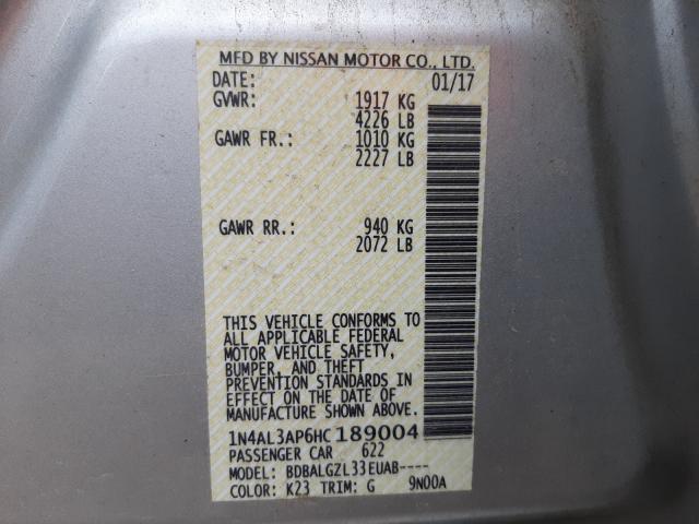 Photo 9 VIN: 1N4AL3AP6HC189004 - NISSAN ALTIMA 2.5 