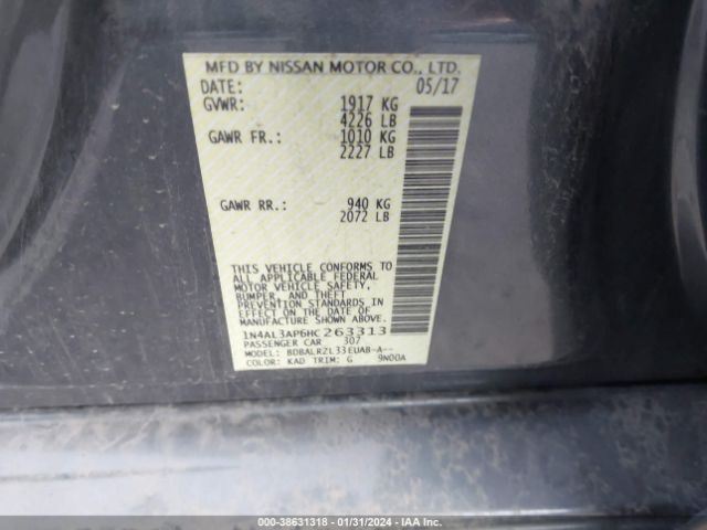 Photo 8 VIN: 1N4AL3AP6HC263313 - NISSAN ALTIMA 