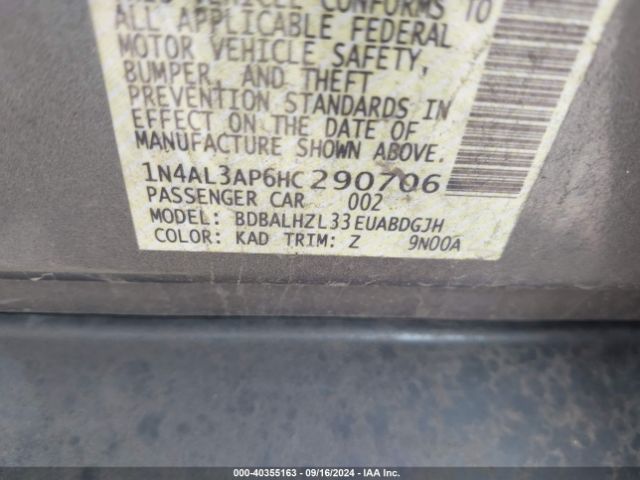 Photo 8 VIN: 1N4AL3AP6HC290706 - NISSAN ALTIMA 