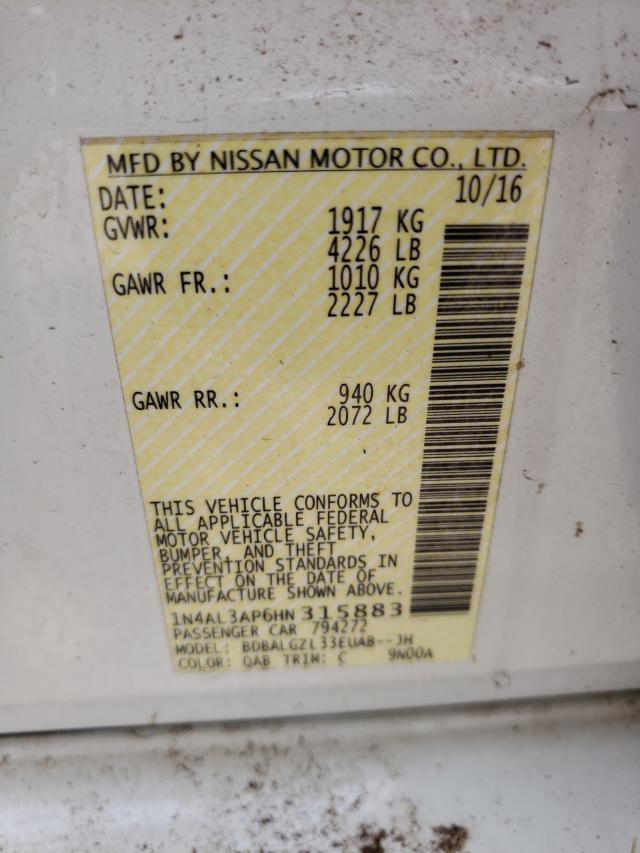 Photo 9 VIN: 1N4AL3AP6HN315883 - NISSAN ALTIMA 2.5 