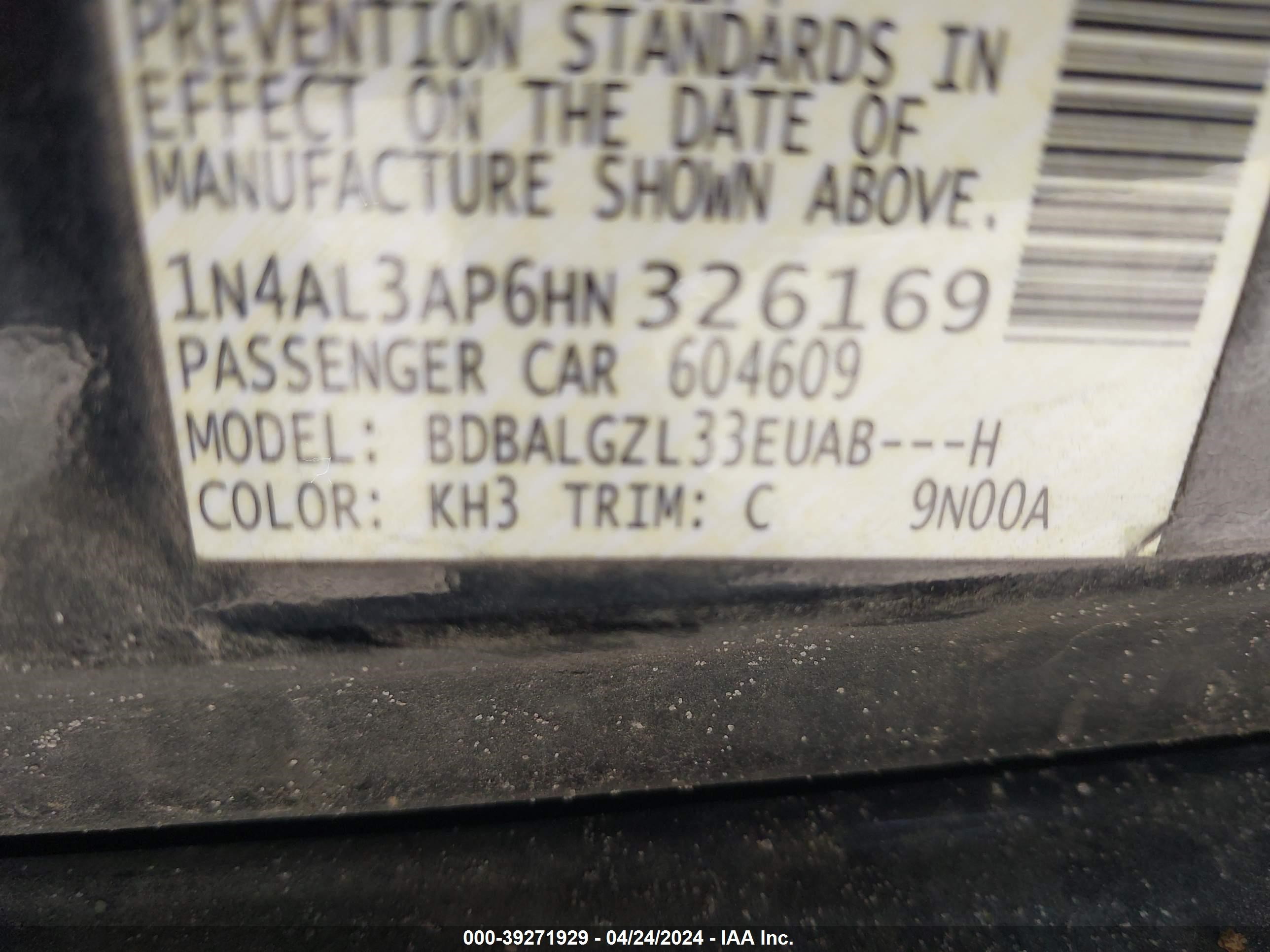 Photo 8 VIN: 1N4AL3AP6HN326169 - NISSAN ALTIMA 