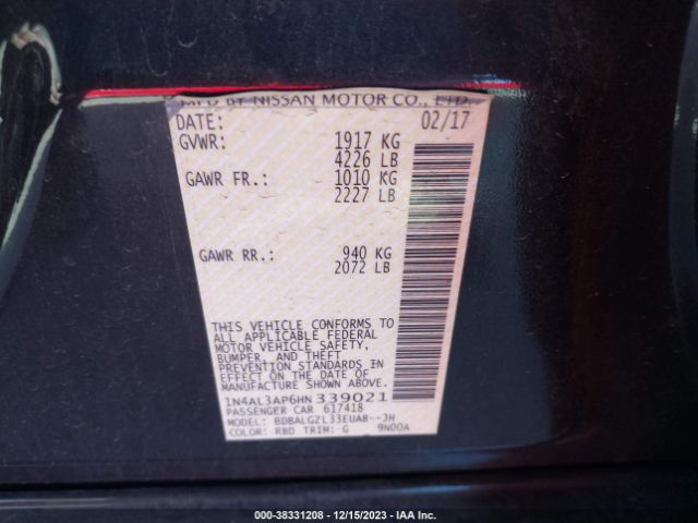 Photo 8 VIN: 1N4AL3AP6HN339021 - NISSAN ALTIMA 