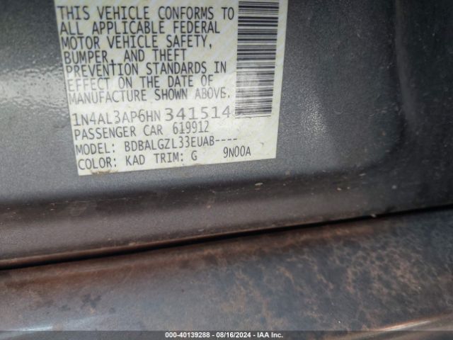 Photo 8 VIN: 1N4AL3AP6HN341514 - NISSAN ALTIMA 