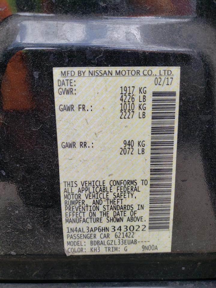 Photo 11 VIN: 1N4AL3AP6HN343022 - NISSAN ALTIMA 