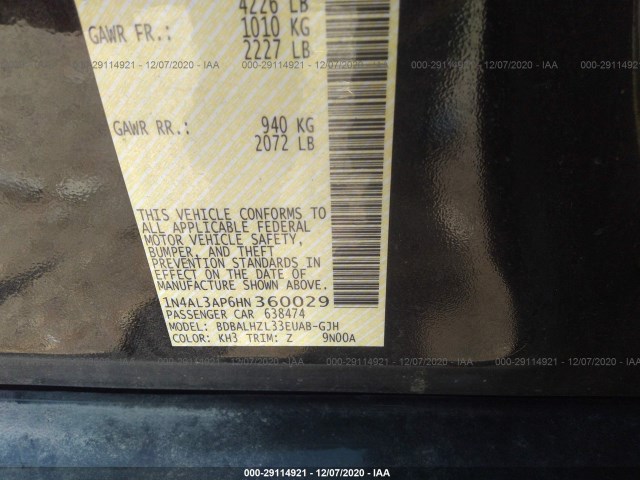 Photo 8 VIN: 1N4AL3AP6HN360029 - NISSAN ALTIMA 