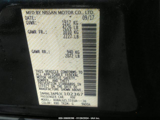 Photo 8 VIN: 1N4AL3AP6JC102367 - NISSAN ALTIMA 