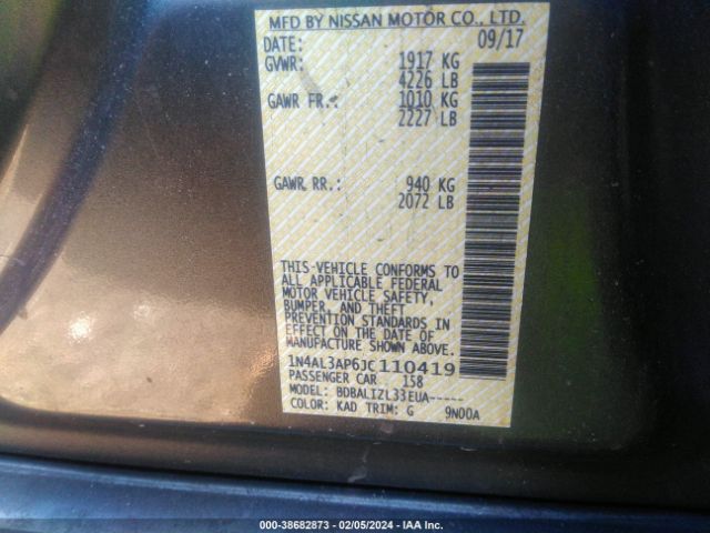 Photo 8 VIN: 1N4AL3AP6JC110419 - NISSAN ALTIMA 