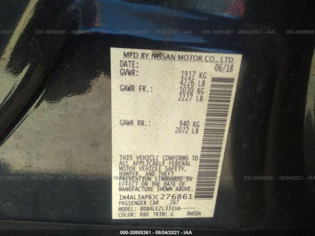 Photo 8 VIN: 1N4AL3AP6JC276861 - NISSAN ALTIMA 