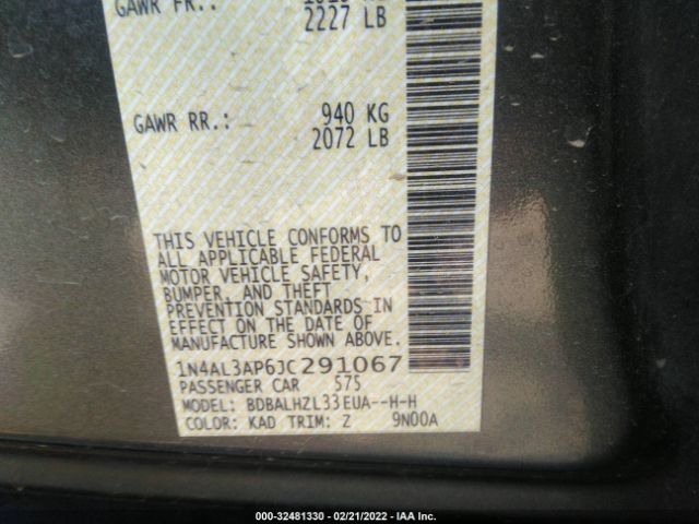 Photo 8 VIN: 1N4AL3AP6JC291067 - NISSAN ALTIMA 