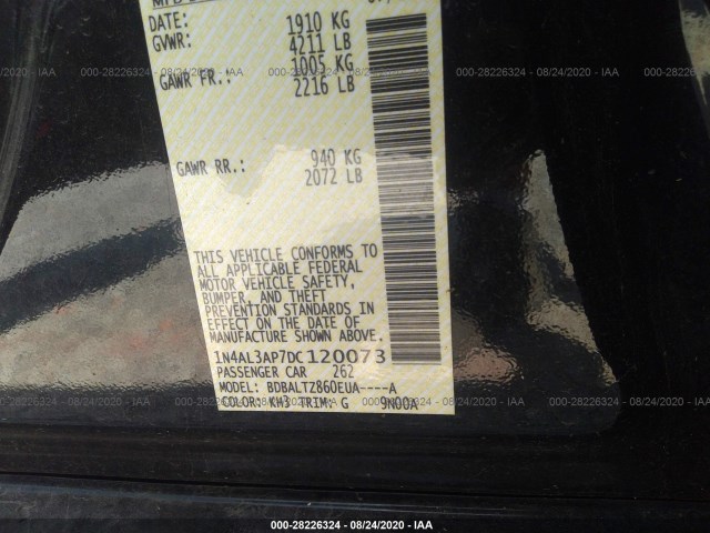 Photo 8 VIN: 1N4AL3AP7DC120073 - NISSAN ALTIMA 