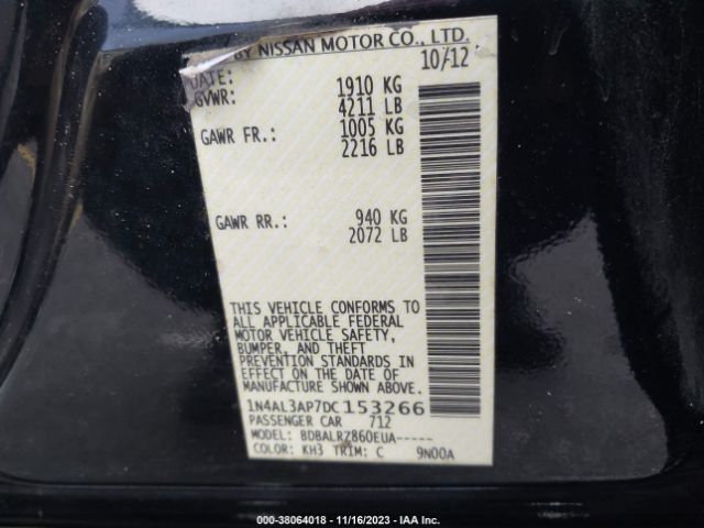 Photo 8 VIN: 1N4AL3AP7DC153266 - NISSAN ALTIMA 