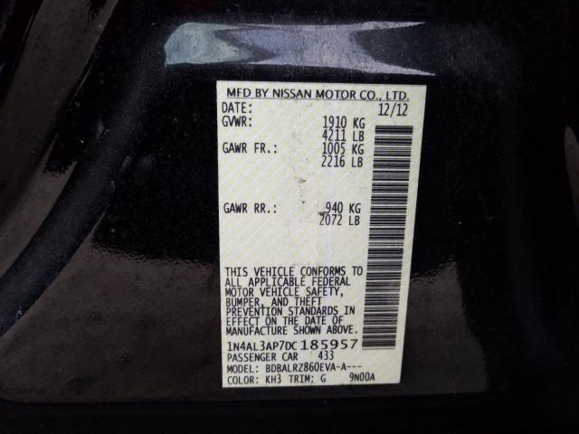 Photo 9 VIN: 1N4AL3AP7DC185957 - NISSAN ALTIMA 2.5 