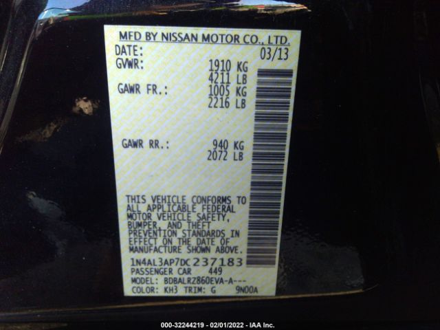 Photo 8 VIN: 1N4AL3AP7DC237183 - NISSAN ALTIMA 