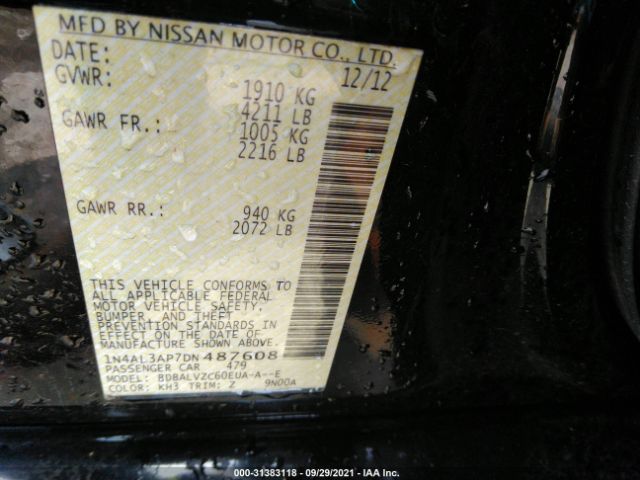 Photo 8 VIN: 1N4AL3AP7DN487608 - NISSAN ALTIMA 