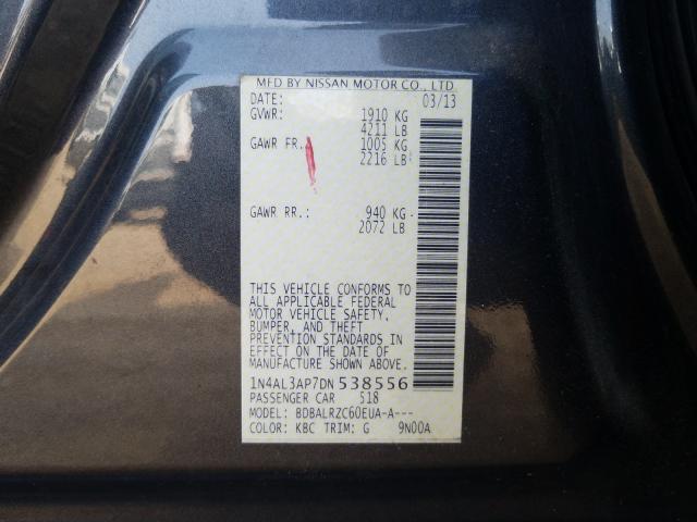 Photo 9 VIN: 1N4AL3AP7DN538556 - NISSAN ALTIMA 2.5 