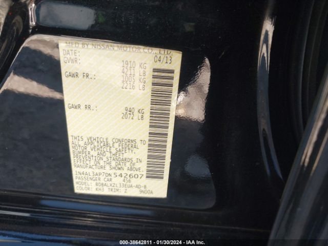 Photo 8 VIN: 1N4AL3AP7DN542607 - NISSAN ALTIMA 