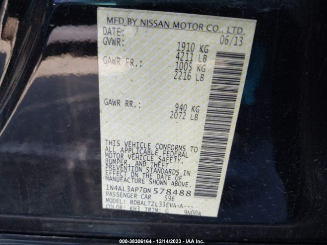 Photo 8 VIN: 1N4AL3AP7DN578488 - NISSAN ALTIMA 