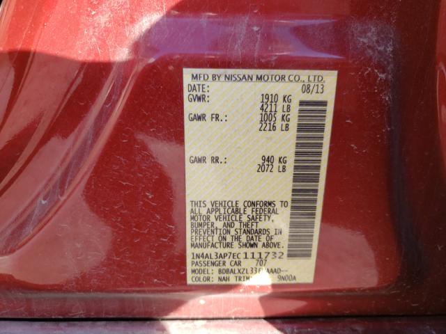 Photo 9 VIN: 1N4AL3AP7EC111732 - NISSAN ALTIMA 2.5 