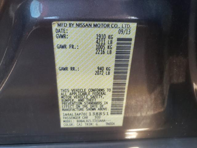 Photo 9 VIN: 1N4AL3AP7EC138851 - NISSAN ALTIMA 2.5 