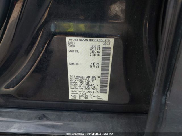 Photo 8 VIN: 1N4AL3AP7EC166195 - NISSAN ALTIMA 