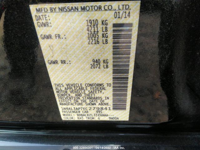 Photo 8 VIN: 1N4AL3AP7EC279841 - NISSAN ALTIMA 