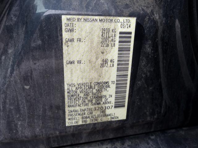 Photo 9 VIN: 1N4AL3AP7EC320307 - NISSAN ALTIMA 2.5 