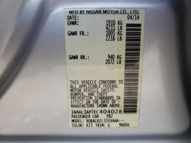 Photo 9 VIN: 1N4AL3AP7EC404028 - NISSAN ALTIMA 2.5 