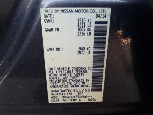 Photo 9 VIN: 1N4AL3AP7EC411755 - NISSAN ALTIMA 2.5 