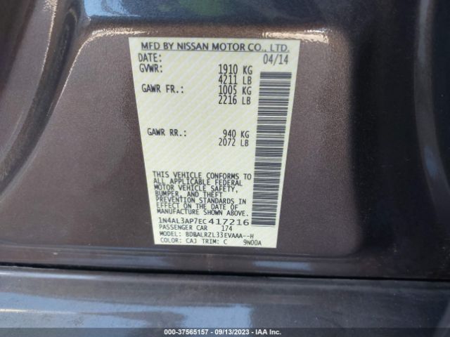 Photo 8 VIN: 1N4AL3AP7EC417216 - NISSAN ALTIMA 