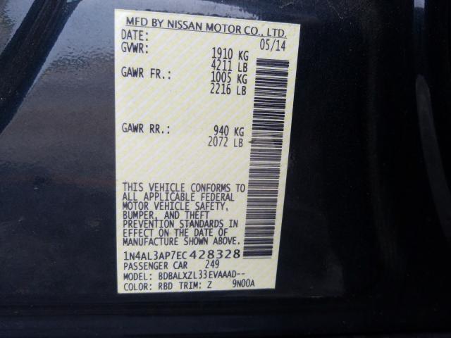 Photo 9 VIN: 1N4AL3AP7EC428328 - NISSAN ALTIMA 2.5 