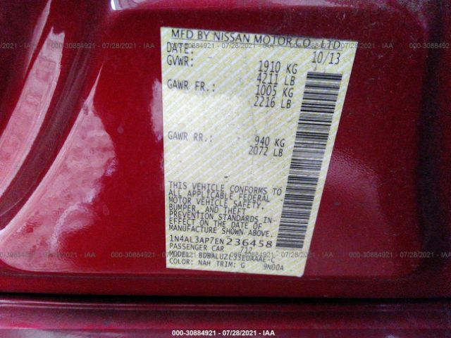 Photo 8 VIN: 1N4AL3AP7EN236458 - NISSAN ALTIMA 