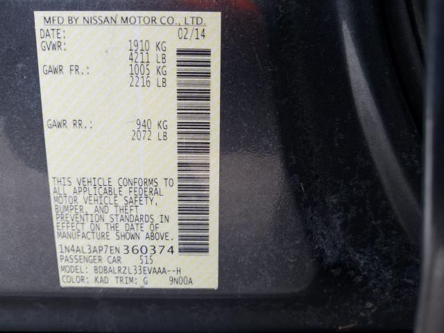 Photo 9 VIN: 1N4AL3AP7EN360374 - NISSAN ALTIMA 2.5 