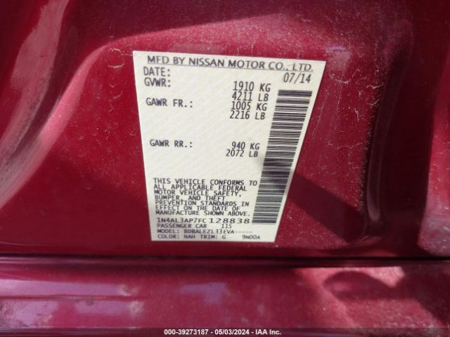 Photo 8 VIN: 1N4AL3AP7FC128838 - NISSAN ALTIMA 