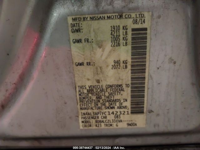 Photo 8 VIN: 1N4AL3AP7FC142321 - NISSAN ALTIMA 