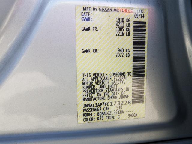 Photo 9 VIN: 1N4AL3AP7FC173228 - NISSAN ALTIMA 2.5 