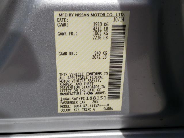 Photo 9 VIN: 1N4AL3AP7FC188151 - NISSAN ALTIMA 2.5 