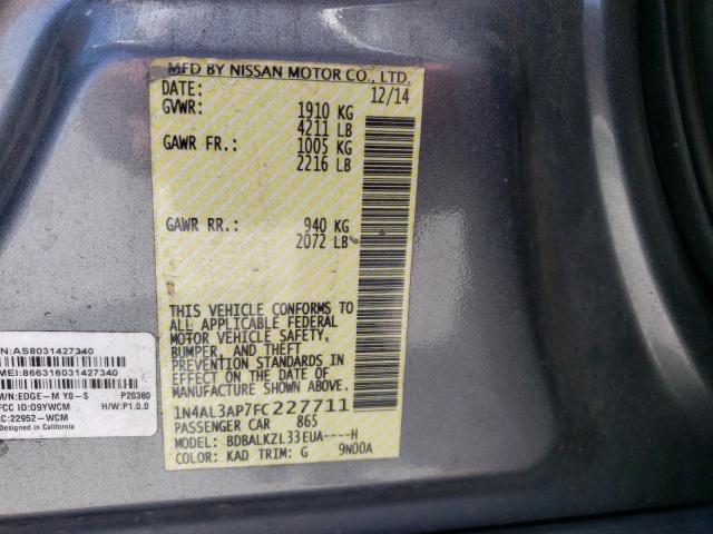 Photo 12 VIN: 1N4AL3AP7FC227711 - NISSAN ALTIMA 