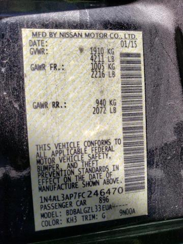 Photo 12 VIN: 1N4AL3AP7FC246470 - NISSAN ALTIMA 2.5 