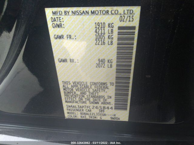 Photo 8 VIN: 1N4AL3AP7FC265844 - NISSAN ALTIMA 