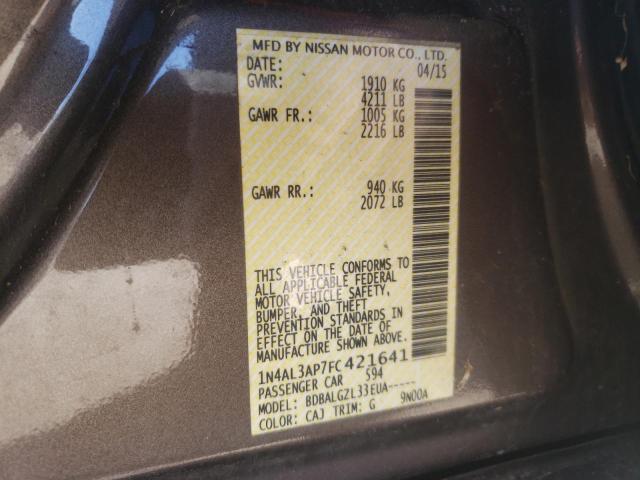 Photo 9 VIN: 1N4AL3AP7FC421641 - NISSAN ALTIMA 2.5 