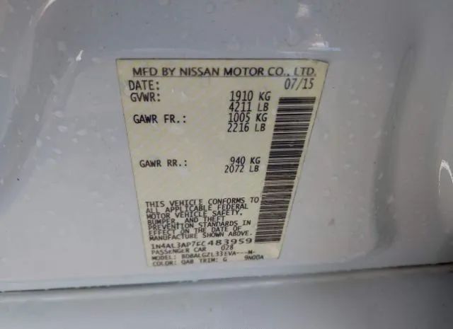 Photo 8 VIN: 1N4AL3AP7FC483959 - NISSAN ALTIMA 