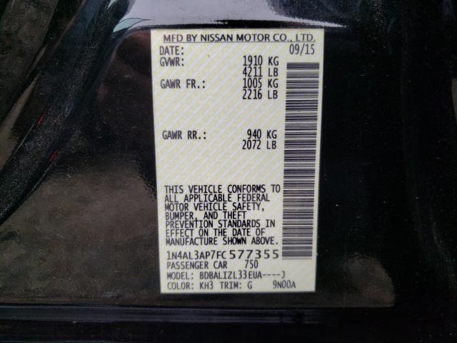 Photo 9 VIN: 1N4AL3AP7FC577355 - NISSAN ALTIMA 2.5 