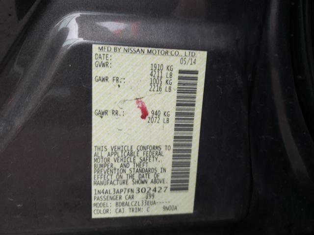 Photo 9 VIN: 1N4AL3AP7FN302427 - NISSAN ALTIMA 2.5 