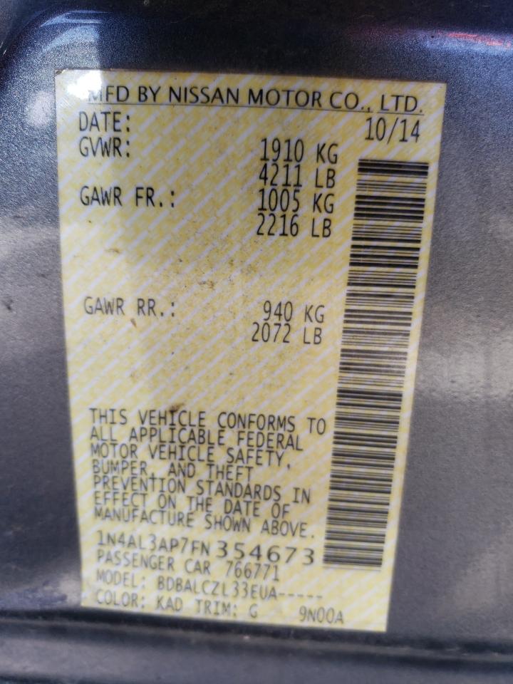 Photo 12 VIN: 1N4AL3AP7FN354673 - NISSAN ALTIMA 