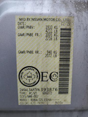 Photo 11 VIN: 1N4AL3AP7FN393876 - NISSAN ALTIMA 