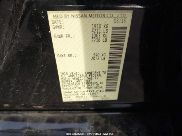 Photo 8 VIN: 1N4AL3AP7FN401796 - NISSAN ALTIMA 