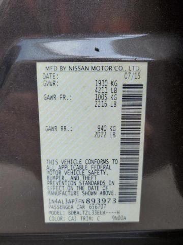 Photo 9 VIN: 1N4AL3AP7FN893973 - NISSAN ALTIMA 2.5 